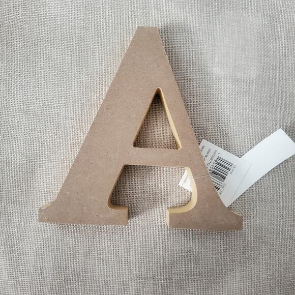 Free Standing Wooden Striped Tabletop Monogram Initial Letter A - Picture 2 of 4